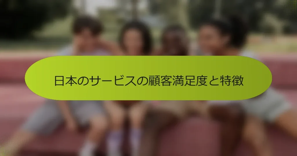 日本のサービスの顧客満足度と特徴