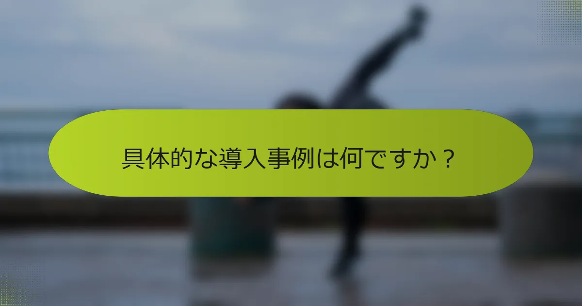 具体的な導入事例は何ですか？