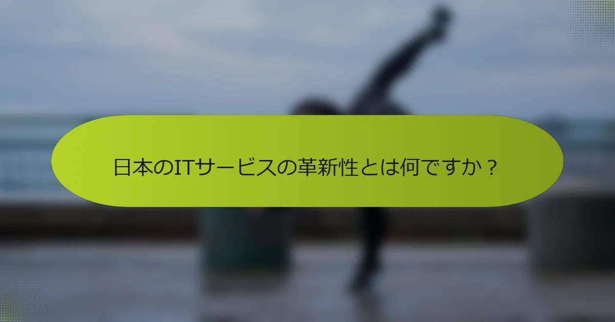 日本のITサービスの革新性とは何ですか？