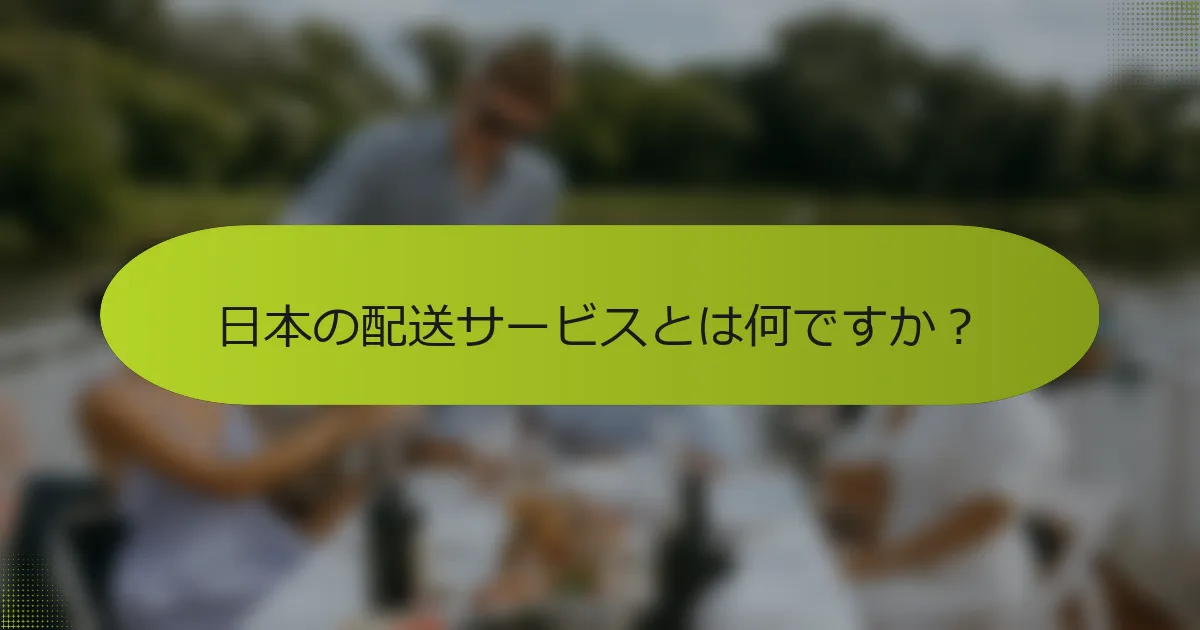 日本の配送サービスとは何ですか？